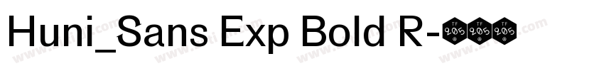 Huni_Sans Exp Bold R字体转换